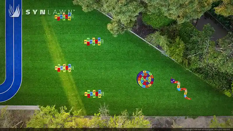 image of custom logos patterns and designs by synlawn artificial grass
