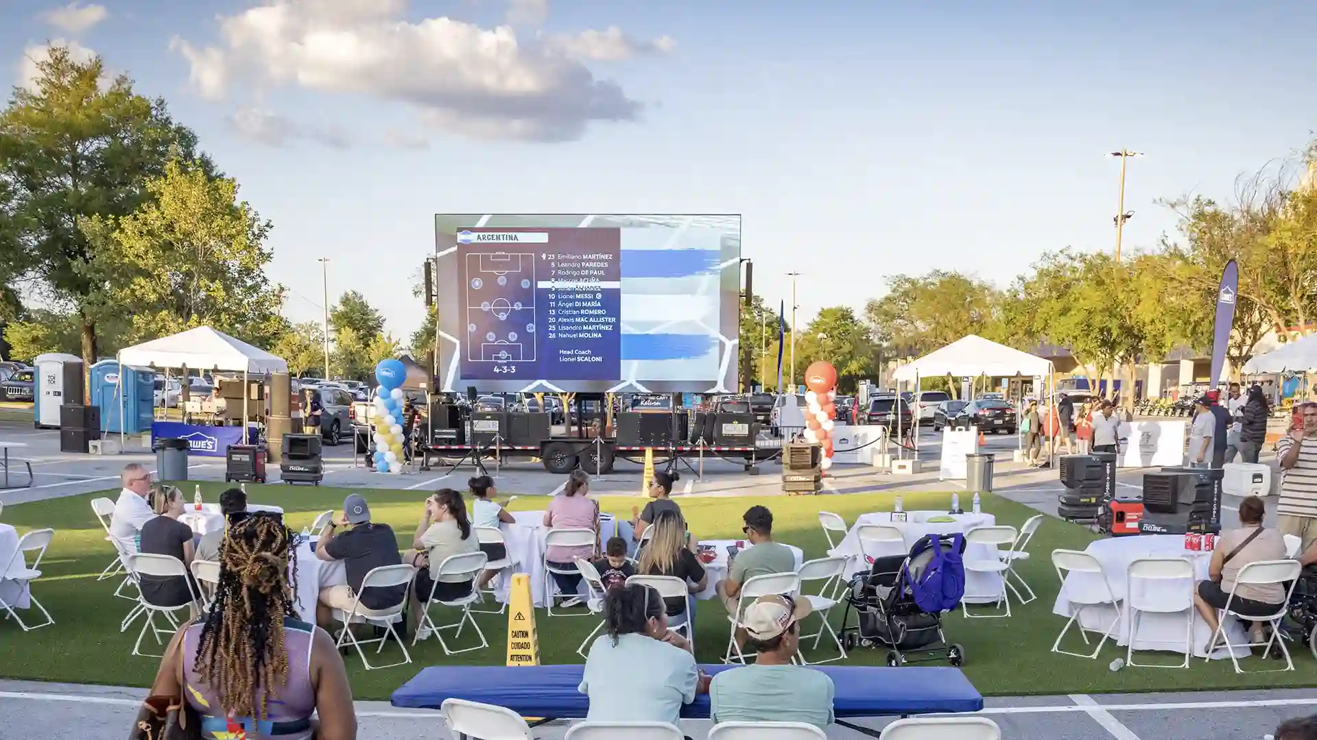 image of syn lawn artificial grass at lowes home improvement stores for copa america 2024 fan zone watch party