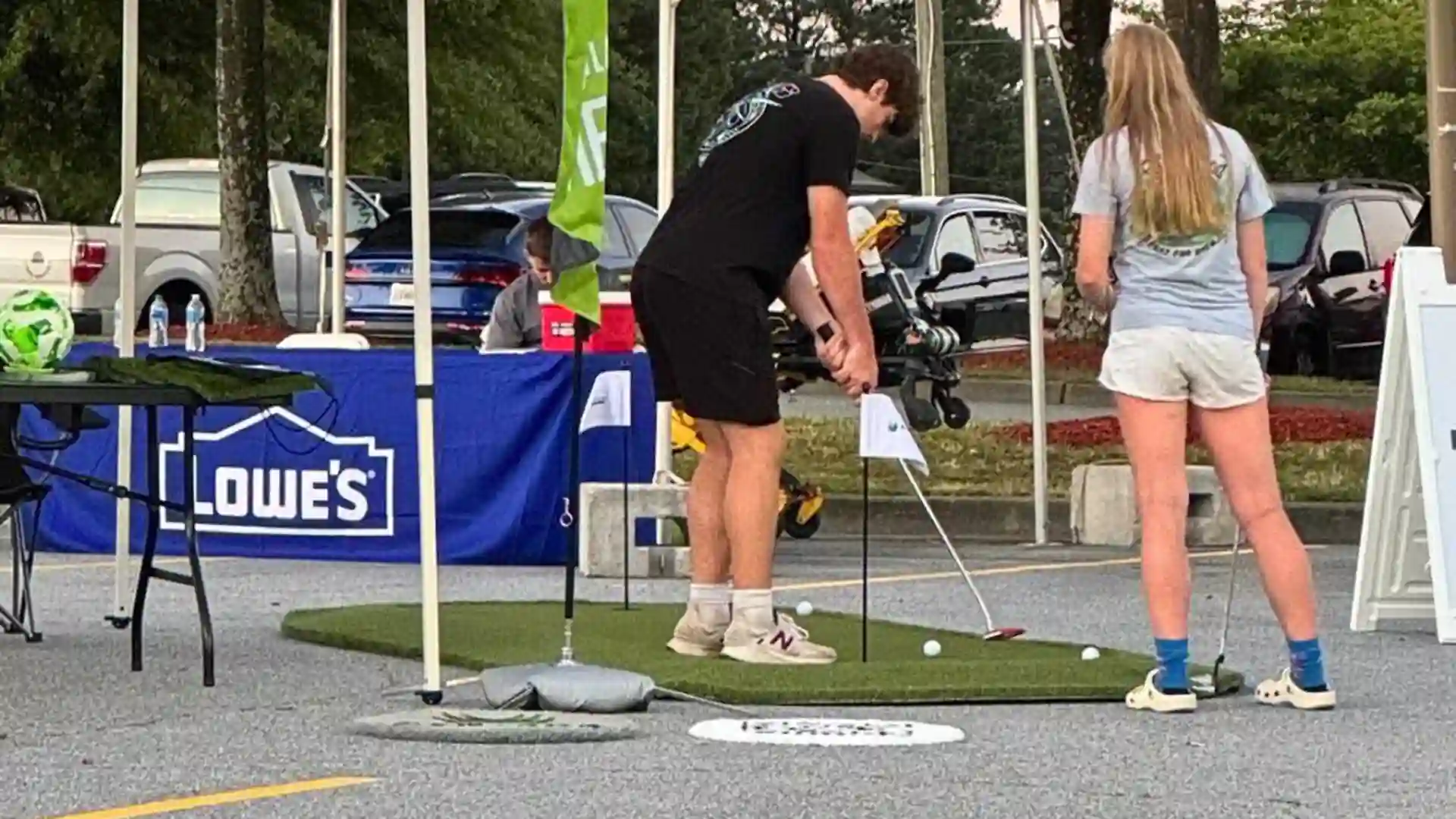 image of syn lawn artificial grass at lowes home improvement stores for copa america 2024 fan zone watch party