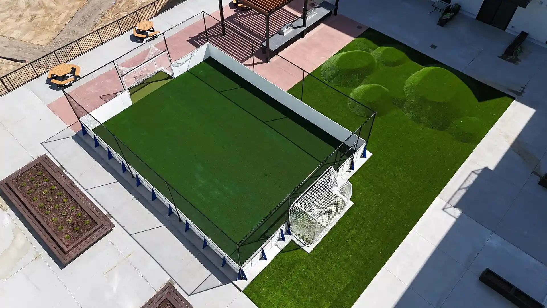 image of synthetic grass mounds at Currie Commons Minnesota