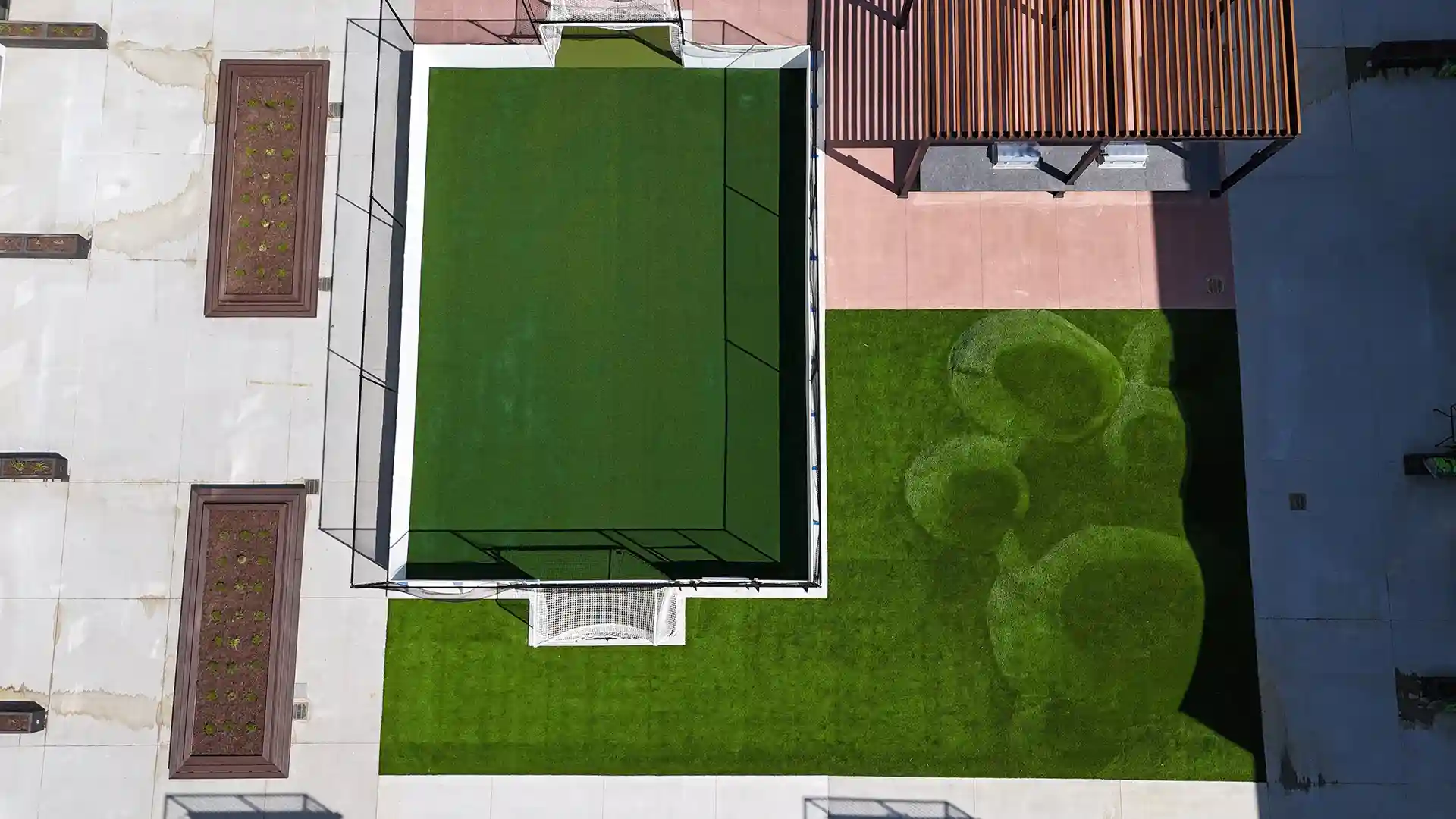 image of synthetic grass mounds at Currie Commons Minnesota