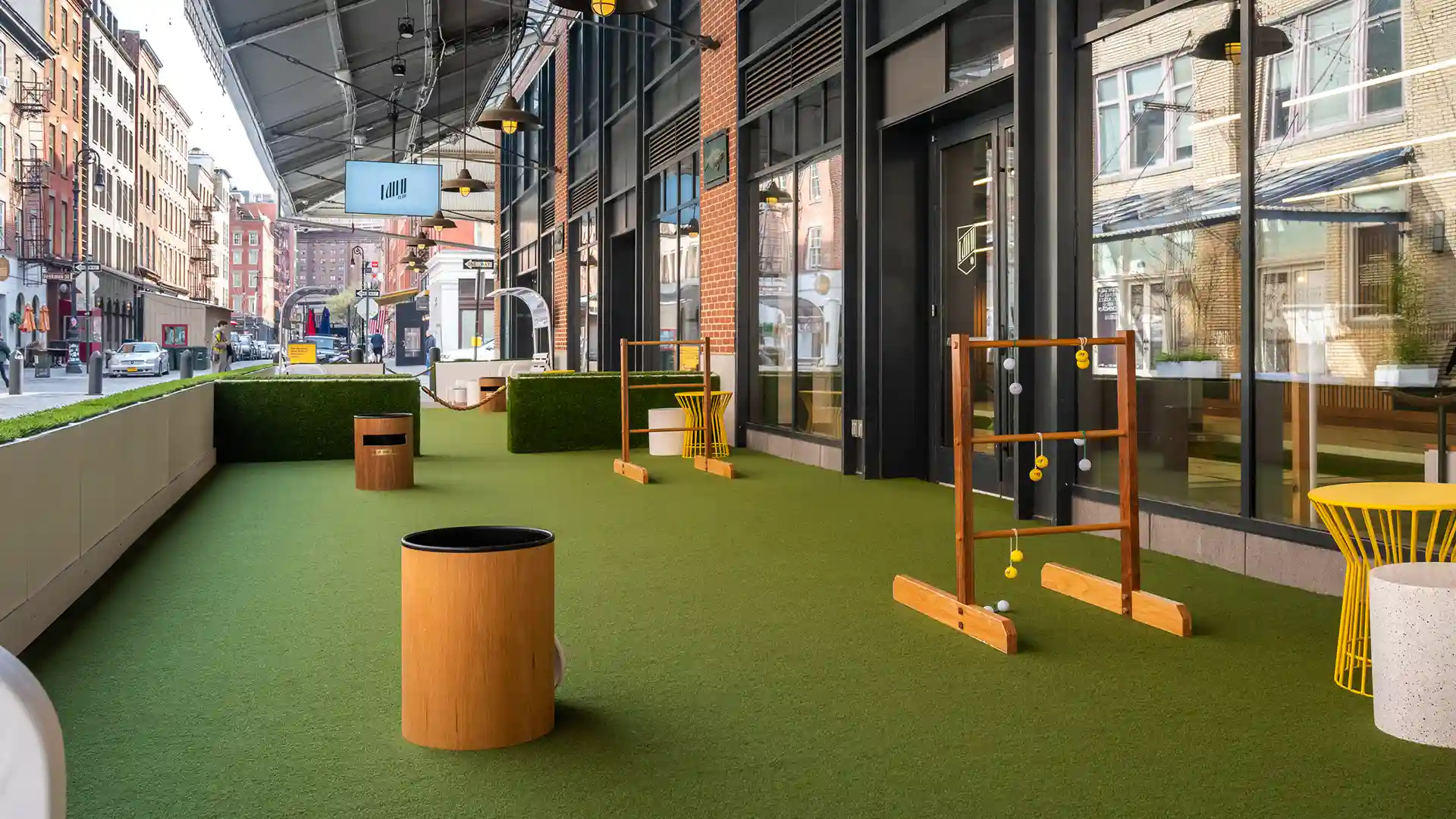 image of artificial grass at the lawn club in new york city