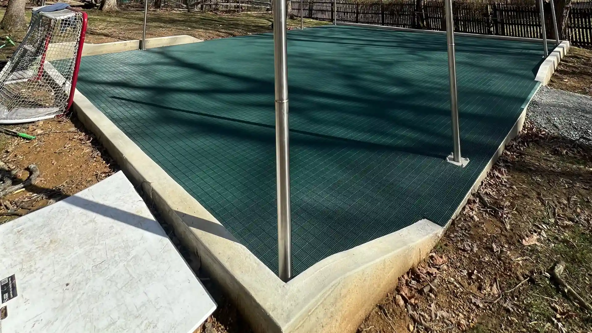 image of SYNLawn sport tile court system for Maryland Make a Wish project