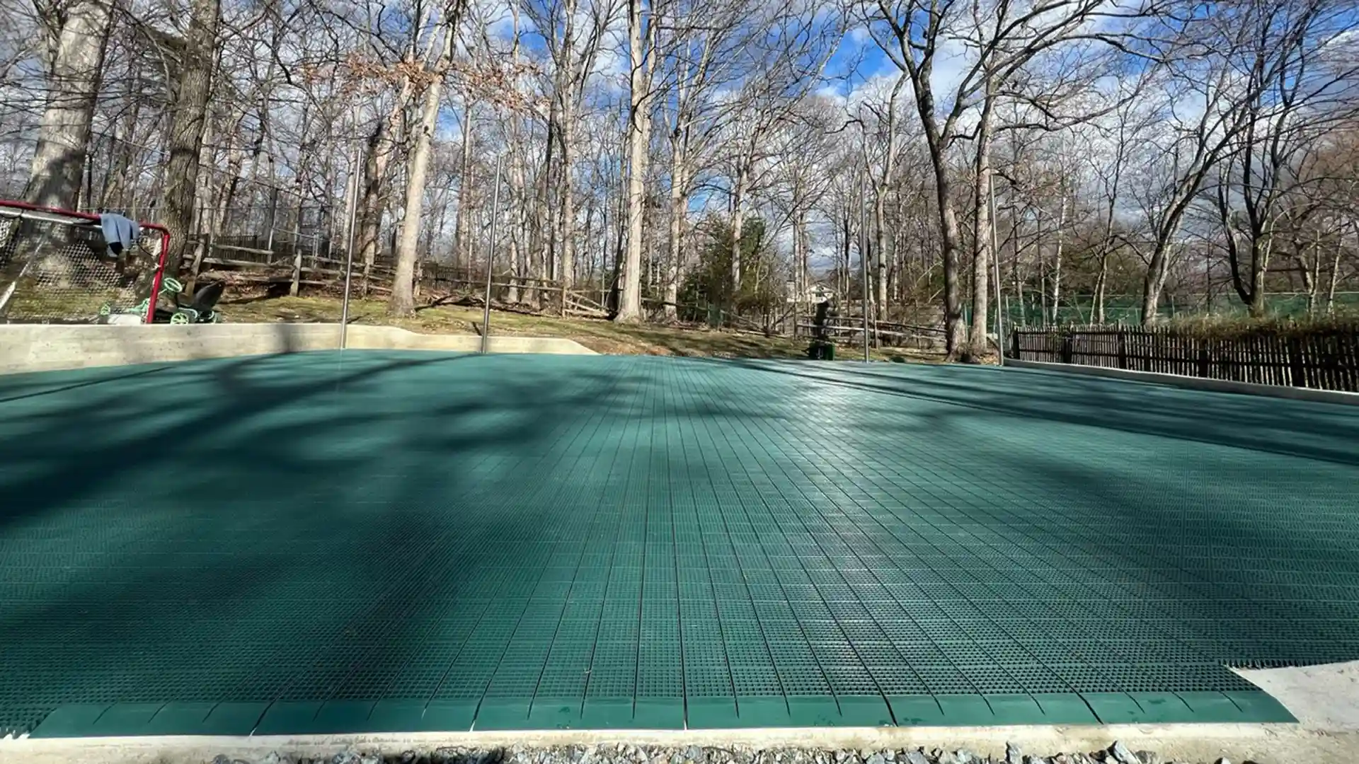 image of SYNLawn sport tile court system for Maryland Make a Wish project