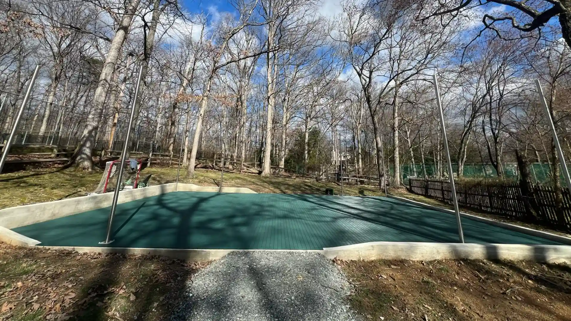 image of SYNLawn sport tile court system for Maryland Make a Wish project