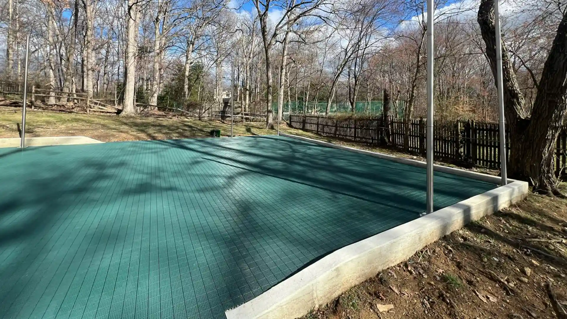 image of SYNLawn sport tile court system for Maryland Make a Wish project