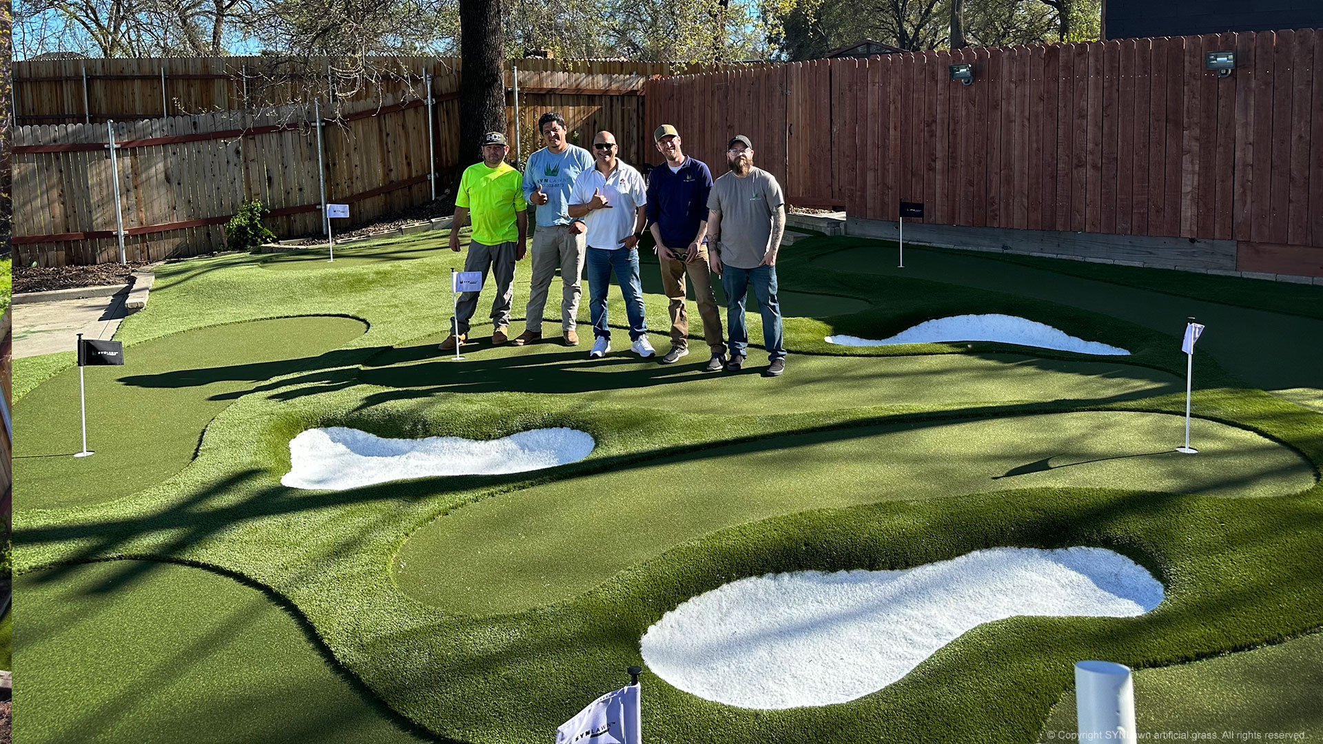 image of Eight custom putting greens by SYNLawn in Sacramento California
