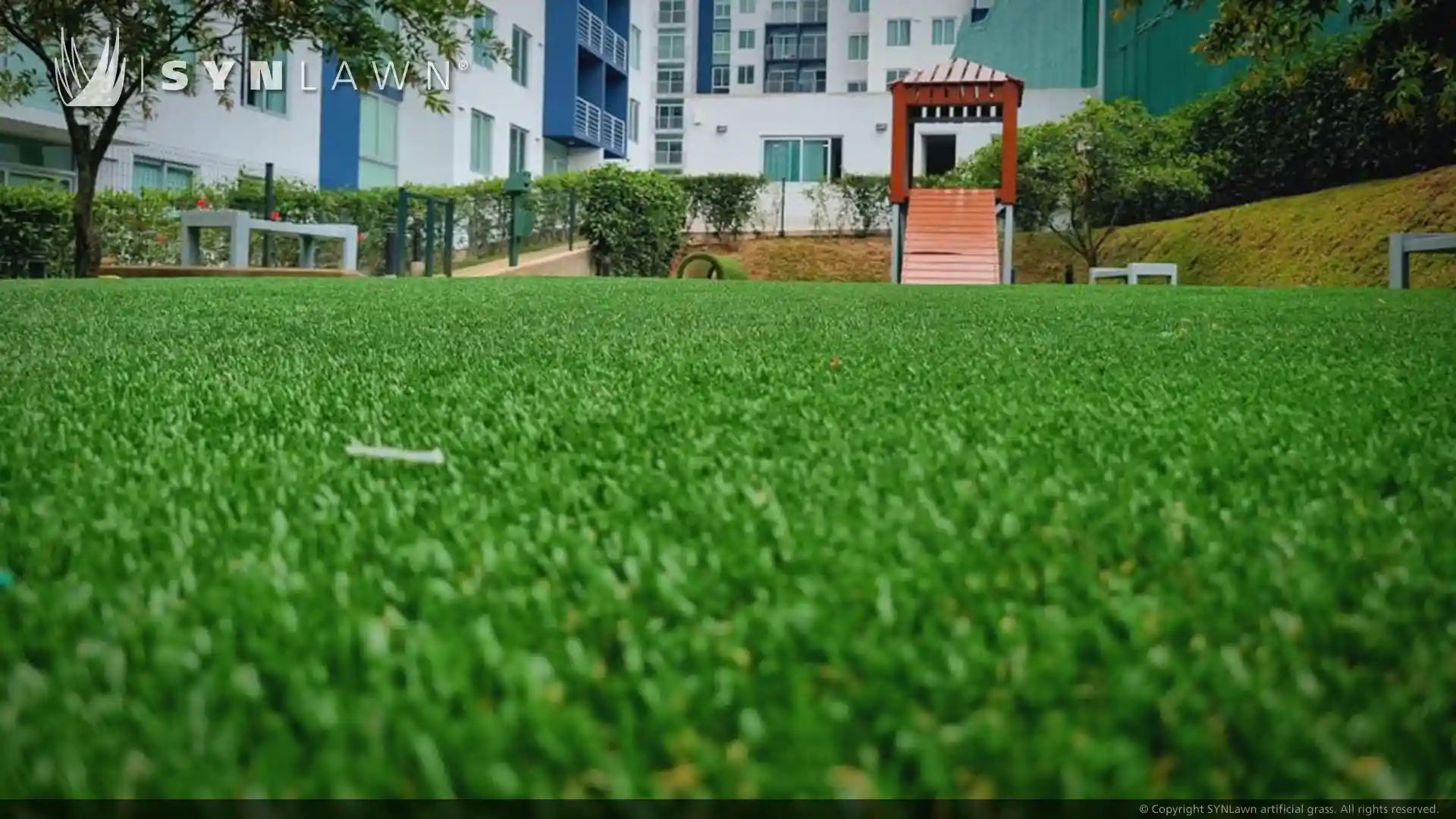 image of SYNLawn artificial grass pet park at Bambu Eco Urbano Condominium Costa Rica