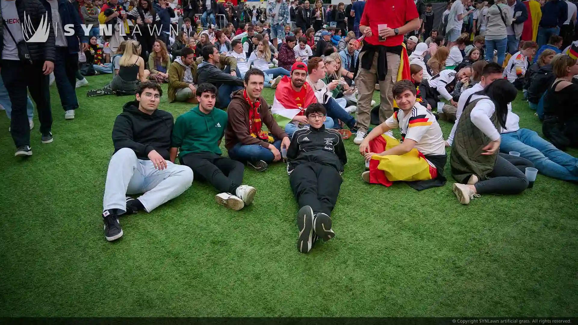 image of SYNLawn artificial grass event turf at the Brandenburg Gate Berlin for the EUFA Euro 2024 Premier Championship Tournament